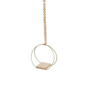 Pot holder golden pot hanging plant hanger, wooden pendant for indoor,outdoor.